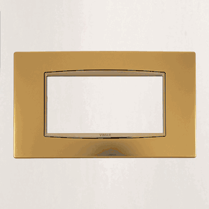 Plate: Metal, Satin Gold 4m, Square, Eikon - Vm20654.g21