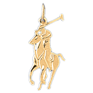 14K Gold Polo Charm-Daz-3448
