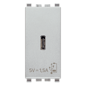 Power Supply: Usb-c, 1.5a 120/230vac, 5v Built-in, 1m, Silver, Eikon - Vm20292.c.n