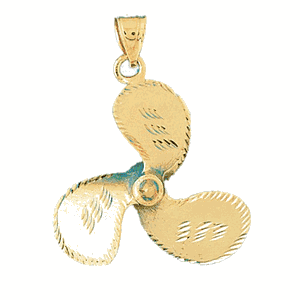 Propeller Gold Charm DAZ-1218