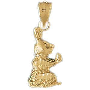14K Gold Rabbit Charm-Daz-2728
