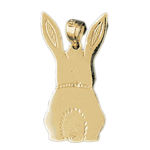 14K Gold Rabbit Charm-Daz-2737