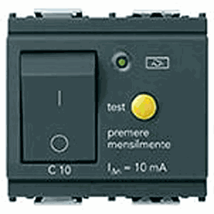 Rcbo: 1p+n, 10a, 120-230v,10ma Res, 50-60hz, 2m, Grey, Idea  - Vm16511.10
