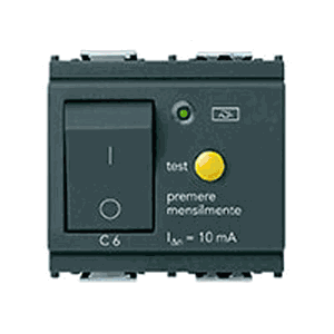 Rcbo: 1p+n, 10a, 120-230v, 6ma Res, 50-60hz, 2m, Grey, Idea  - Vm16511.06
