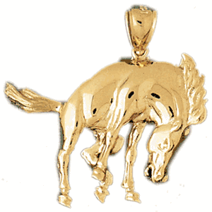 Rodeo Horse Gold Charm DAZ-1833