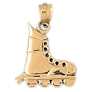 Roller Blades Gold Charm DAZ-3429