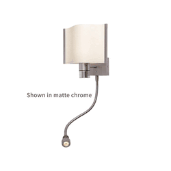 Rostock-Flex LED Marine Wall-Reading Light, Chrome, White Shade