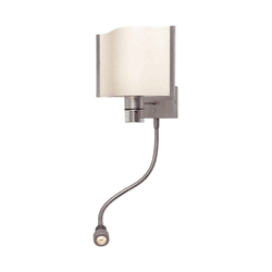Rostock-Flex LED Marine Wall-Reading Light, Matte Chrome, White Shade