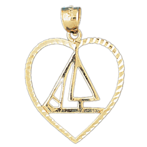 Sailboat Gold Charm DAZ-1154