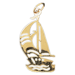 Sailboat Gold Charm DAZ-1155