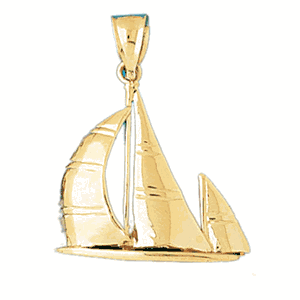 Sailboat Gold Charm DAZ-1229