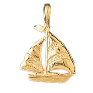Sailboat Gold Charm DAZ-1245