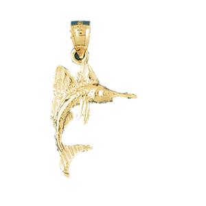 14K Gold Sailfish Charm-Daz-522