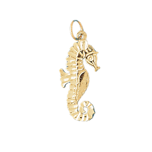 Seahorse Gold Charm DAZ-949