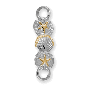 Small Beachcomber Clasp Bracelet - Sterling Silver & 14K Gold