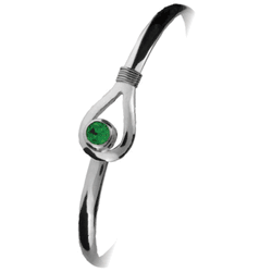 Ss 4mm Unity Imi May Birthstone Bracelet W/ss Wraps 7.5 Inch - S4UNYIMIMAY75