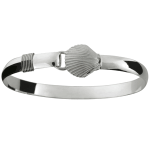Ss 6mm Silver Scallop Bracelet W/ss Wraps 7.0 Inch - S6SCAL70