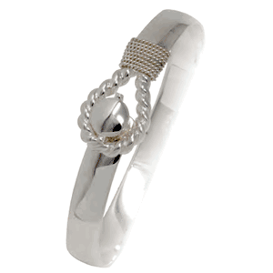 Ss 8mm In Port Hook Bracelet W/ss Wraps 8.0 Inch - S8IPH80