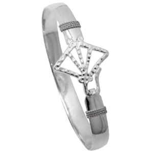 Ss 8mm Silhouette Devil Ray Bracelet W/ss Wraps 8.0 Inch - S8SSR80