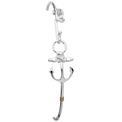 Ss Anchor Esprit Bracelet W/cbc Tag & 14ky Wraps 7.0 Inch - C059ANC70