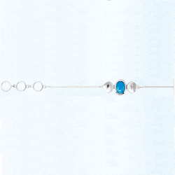 Ss Mar Azul Bracelet W/larimar & Blue Topaz - MAL124SB
