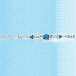 Ss Mar Azul Larimar Bracelet - MAL125SB