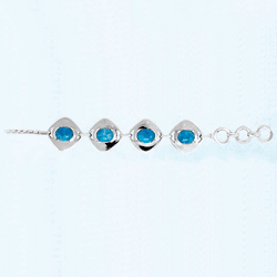 Ss Mar Azul Larimar Bracelet - MAL133SB