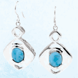 Ss Mar Azul Larimar Earings - MAL133SE
