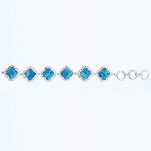 Ss Mar Azul Larimar Royale Bracelet W/white Topaz - MAL137SB