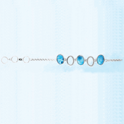 Ss Mar Azul Larimar Shorty Katarina Link Bracelet - MAL145SSB