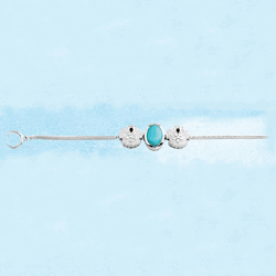 Ss Mar Azul Larimar Shorty Sand Dollar Link Bracelet - MAL129SSB