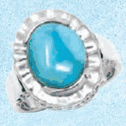 Ss Mar Azul Larimar Vivian Ring 8.0 Inch - MAL134SR80