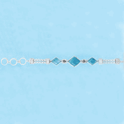 Ss Mar Azul Maxine Larimar Bracelet W/blue Topaz - MAL144SB