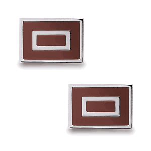 Stainless Steel Tan Square Cuff Links  - SC-2005