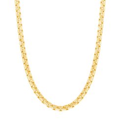 Sterling Silver 3mm Round Box Chain - Gold Plated - 8.5 Inch - Q-5653-8.5