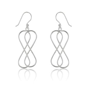 Sterling Silver Double Figure 8 Earrings  - A-2030