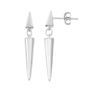 Sterling Silver Double Triangle Earrings  - A-2348