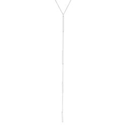 Sterling Silver Extra Long Y Design Multiple Bar Necklace - 16 Inch - L-3783