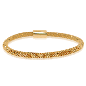 Sterling Silver Gold Plated Italian Beaded Bangle DAZ-DRB-535Y