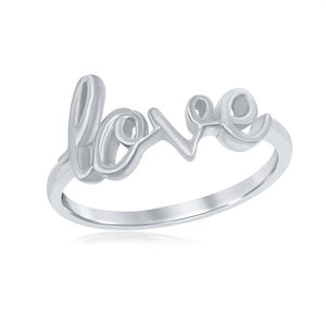 Sterling Silver LOVE Ring - Size 5 - W-9786-5