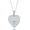 Sterling Silver Shiny Heart Locket with Center Star Diamond Accent  - DIJ-2659