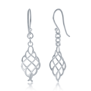 Sterling Silver Small Twisted Wire Two-Piece Earrings  - A-1767