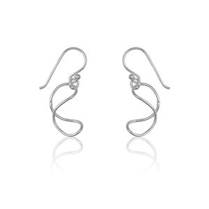 Sterling Silver Twisted Figure 8 Earrings  - A-1819