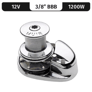 Storm 2200, Stainless Steel, 12v, 1200w Capstan, Vert. Rope/chain Windlass F/ 3/8"bbb - M2200c12-3/8b