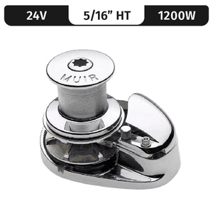 Storm 2200, Stainless Steel, 24v, 1200w Capstan, Vert. Rope/chain Windlass F/ 5/16ht/bbb - M2200c24-5/16h