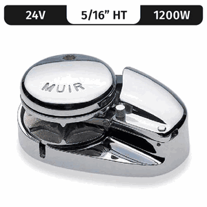 Storm Vr2500, Stainless Steel, 24v, 1200w Low-profile, Vert. Rope/chain Windlass F/ 5/16"ht - M2500l24-5/16h