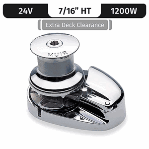Storm Vrc2500, Stainless Steel, 24v, 1200w Capstan, Vert. Rope/chain Long Shaft 7/16"ht - M2500c24x-7/16h