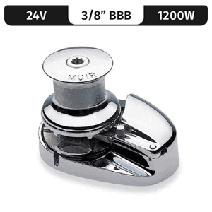 Storm Vrc2500, Stainless Steel, 24v, 1200w Capstan, Vert. Rope/chain Windlass F/ 3/8bbb - M2500c24-3/8b