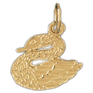 Swan Gold Charm DAZ-3012