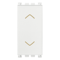 Switch: 2p 2-way Push Button W/arrows Central Off, White, Arke - Vm19061.b